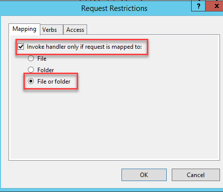 Selecting the invoke handler